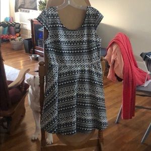 Black and creamy white dress